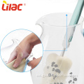 Juego de jarra de agua de vidrio borosilicato transparente lila